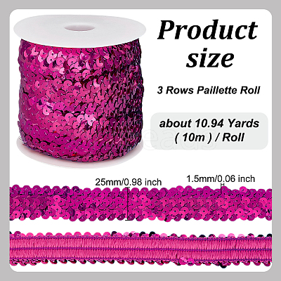 Plastic Paillette Elastic Beads PVC-OC0001-01H-1