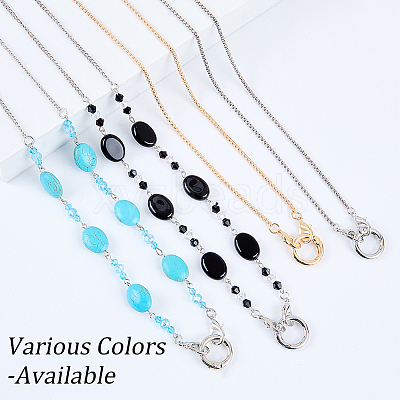 Acrylic Oval Beads Eyeglass Chains AJEW-CN0006-71A-1