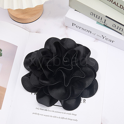Flower Polyester Brooches JEWB-WH20003-04F-1