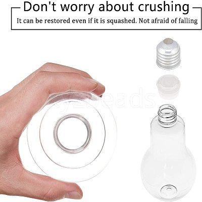 Creative Plastic Light Bulb Shaped Bottle AJEW-NB0001-72-1