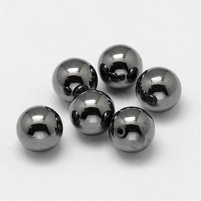 Non-magnetic Synthetic Hematite Beads G-P162-02-6mm-1