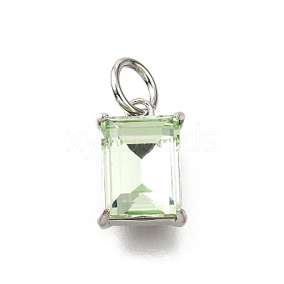 Brass Glass Charms KK-V011-36P-A-1