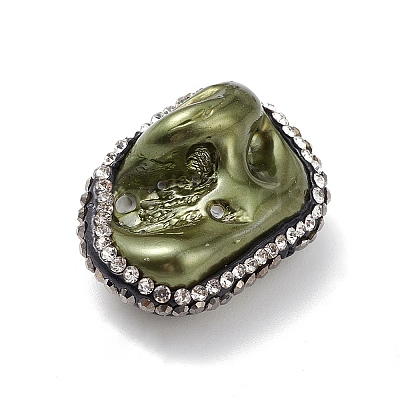 Electroplated Natural Freshwater Shell Nuggets Beads SHEL-F005-09A-1