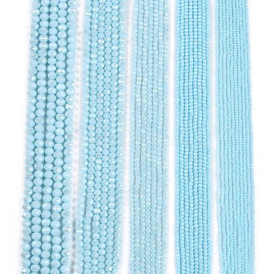 Electroplate Glass Beads Strands EGLA-A044-P8mm-A06-1