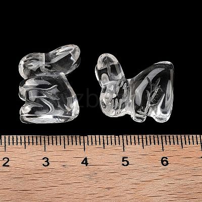 Natural Quartz Crystal Carved Half Hole Beads G-K367-02G-1