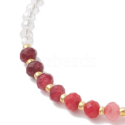 4Pcs Dyed Natural Malaysia Jade & Glass Beaded Bracelets for Women BJEW-JB13076-1