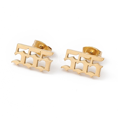 Number Earrings LS-EJEW-F286-01E-G-1