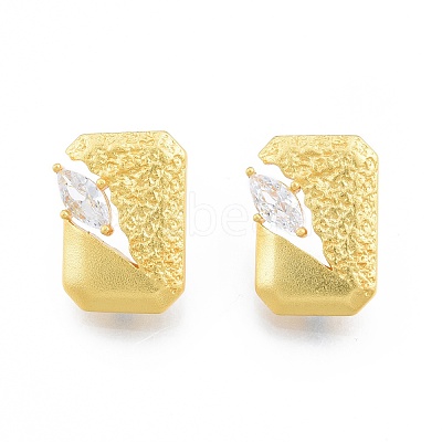 Rack Plating Brass Stud Earring Finding KK-F841-10MG-1