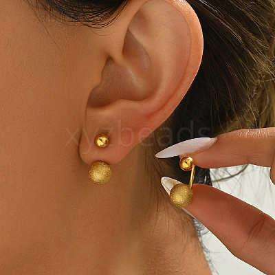 Round Stainless Steel Stud Earrings ED0217-1