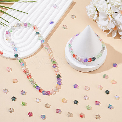 160Pcs 16 Colors Frosted Glass Beads GLAA-AR0001-80-1