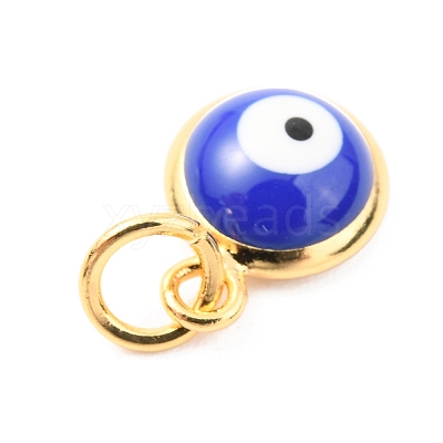 Brass Enamel Charms ZIRC-J025-71G-A01-1