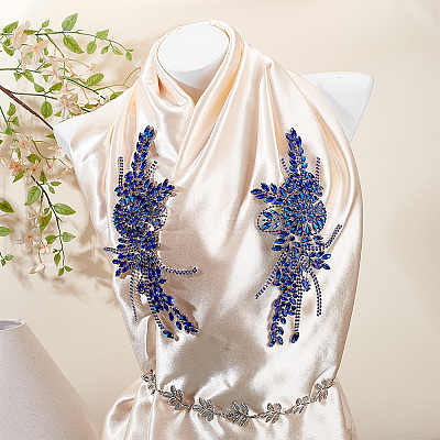 Flower Resin Rhinestone Decorative Corsages for Clothing Accessories PATC-WH0021-064D-1
