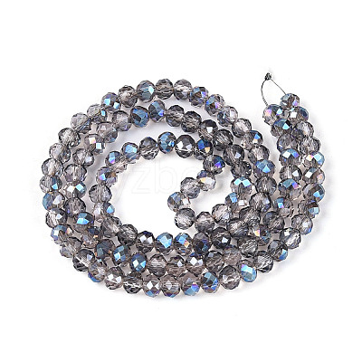 Electroplate Transparent Glass Beads Strands LS-EGLA-N054-T4mm-A01-1