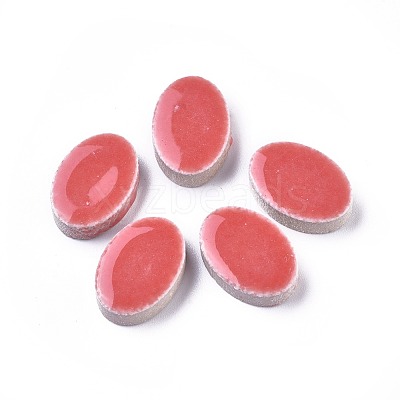 Porcelain Cabochons PORC-WH0002-03E-1