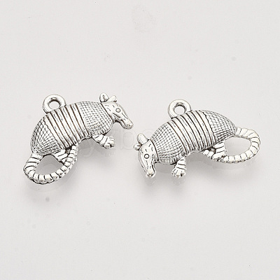 Tibetan Style Alloy Pendants TIBEP-T009-44AS-RS-1