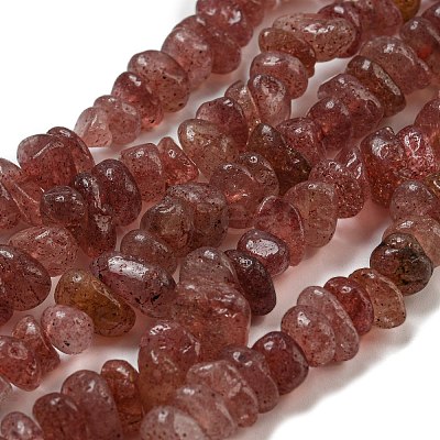 Natural Strawberry Quartz Beads Strands G-G841-B14-1
