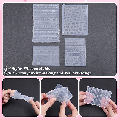4Pcs 4 Styles Silicone Molds MRMJ-HY0001-43-1