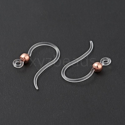Transparent Resin Earring Hooks RESI-G050-01RG-1