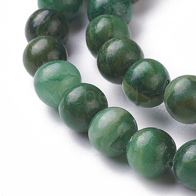 Natural African Jade Beads Strands G-G735-22-6mm-A-1