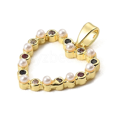 Valentine's Day Brass Micro Pave Colorful Cubic Zirconia Pendants KK-E804-05G-1