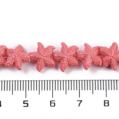 Synthetic Coral Dyed Carved Beads Strands CORA-K009-06A-08-1