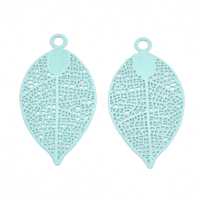 430 Stainless Steel Filigree Pendants X-STAS-S108-01C-1