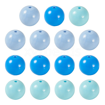 15Pcs 3 Colors Opaque Acrylic Beads MACR-TADJ0001-11-1