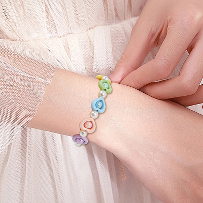32Pcs 8 Colors Baking Paint Alloy Bead Frame FIND-SP0004-50A-1