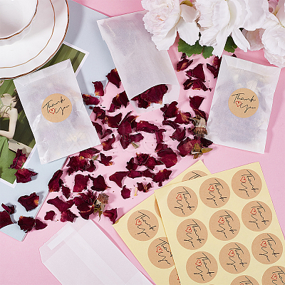 120Pcs Flat Translucent Glassine Waxed Paper Treat Bags Cookie Bags STIC-CP0001-11D-1