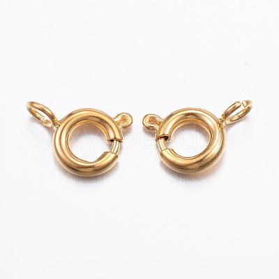 Ion Plating(IP) 304 Stainless Steel Spring Ring Clasps STAS-P163-15G-1