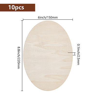 Unfinished Beech Wooden Blank Slices WOOD-WH0124-47A-1