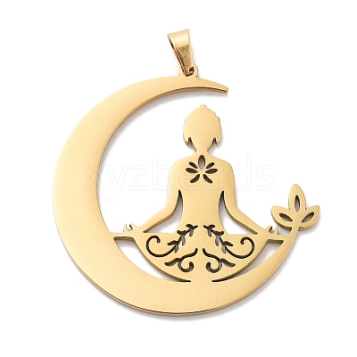 304 Stainless Steel Pendants STAS-U030-10G-1