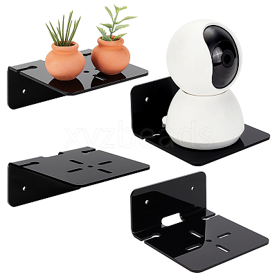 Acrylic Wall-Mounted Adhesive Camera Display Shelf with Iron Screw ODIS-WH0002-86A-1