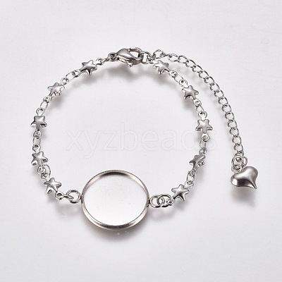 304 Stainless Steel Bracelet Making STAS-WH0014-25P-1