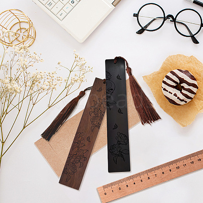 1 set Wood Bookmarks Set AJEW-CP0001-78J-1