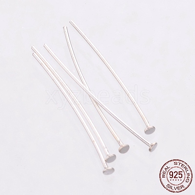 925 Sterling Silver Flat Head Pins STER-K017-30mm-S-03-1