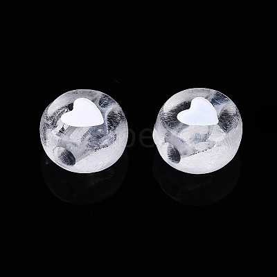 Transparent Clear Acrylic Beads X-TACR-T008-03-1