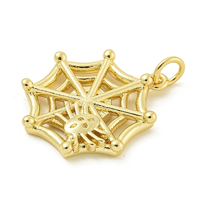 Halloween Theme Rack Plating Brass Pendants KK-Z067-18G-05-1