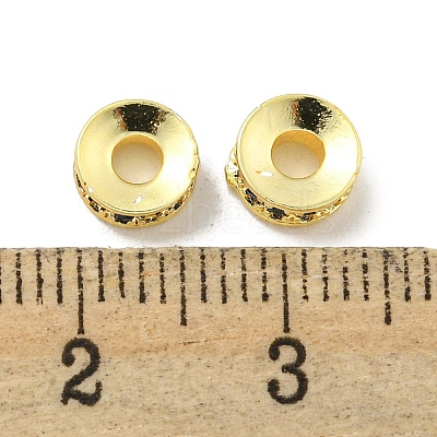 Brass Cubic Zirconia Spacer Beads KK-L215-004B-G02-1