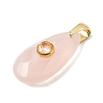 Natural Rose Quartz Pendants G-C282-02G-1