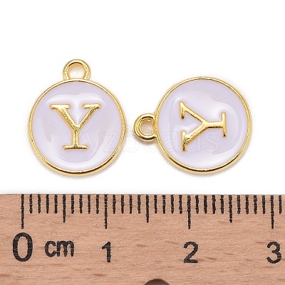Golden Plated Alloy Charms LS-X-ENAM-S118-01Y-1