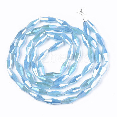 Electroplate Glass Beads Strands EGLA-S194-03A-B03-1