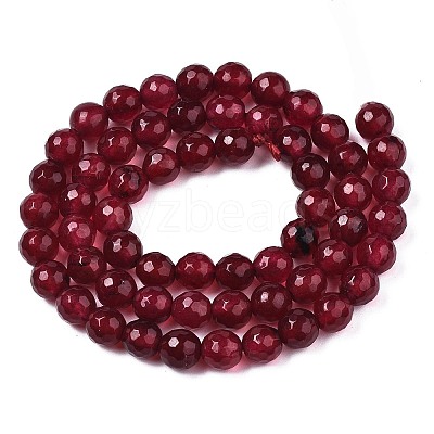 Natural White Jade Bead Strands G-R346-6mm-02-01-1