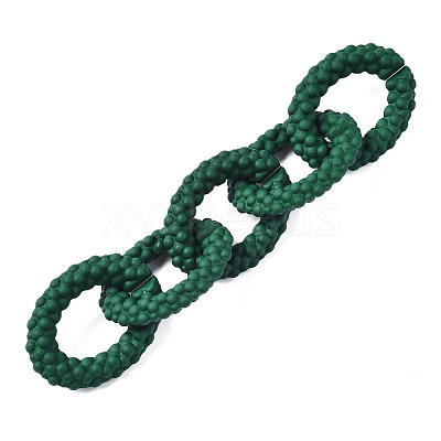 Spray Painted CCB Plastic Linking Rings CCB-Q091-011B-1