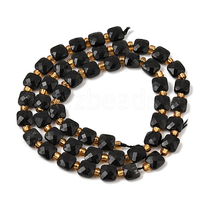 Natural Obsidian Beads Strands GG-CBA96AE-A05-6x6mm-1