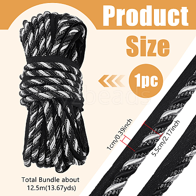 12.5M Polyester Twist Lip Cord Trim OCOR-WH0105-005B-1
