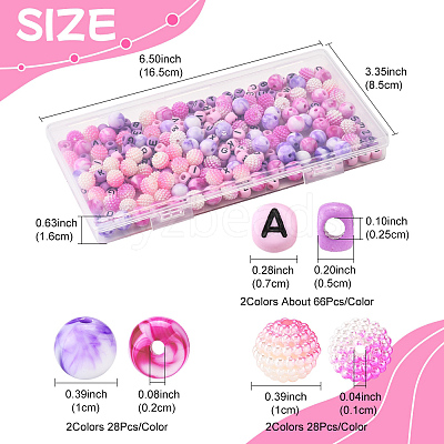244Pcs Imitation Acrylic Beads Kits OACR-FS0004-07B-1