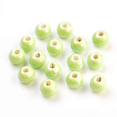 Glazed Porcelain Beads PORC-D001-8mm-21-1