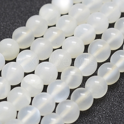 Natural White Moonstone Beads Strands G-J373-13-6mm-1