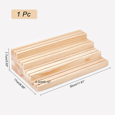 Wholesale 4Pcs Wooden Jewelry Display Card Stands 